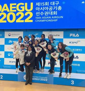 The national team of Kazakhstan took 3rd place among women in shooting at the Asian Championship in Daegu