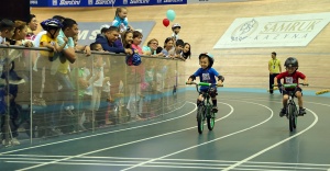 157 preschool age children out for a bike race in Astana