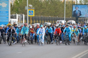 A mass bike ride took place in Astana