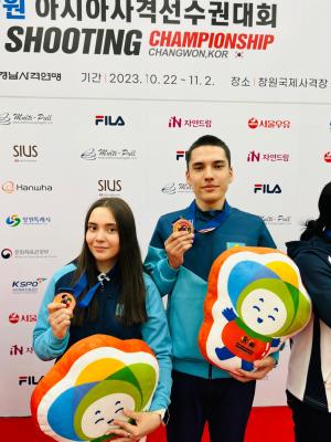 Shulzhenko Sofia and Zagitov Ruslan won a bronze medal in bullet shooting