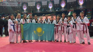 Athletes of the Center at taekwondo competition among cadets in Fujairah