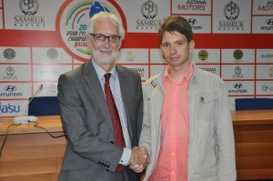 UCI President Brian Cookson visited the Saryarka cycling track