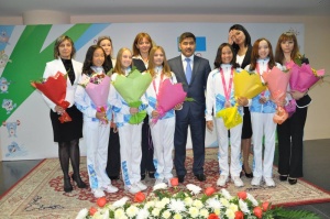 Honoring the winners and awardees of II Summer Youth Olympic Games in Nanjing (China)