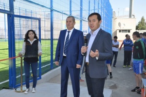 Cycle track Saryarka opened to the Sport Day new mini-soccer fields