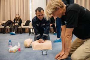 The staff of the center was trained in first aid training