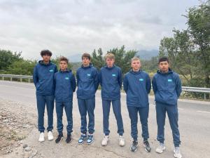 Athletes (juniors) of the cycling department of the OTC highway, undergo training camps before the Cup of the Nation