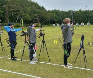 Athletes of the center take part in the 2nd stage of the Archery World Cup