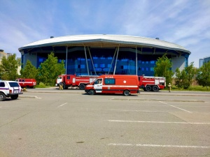 Fire-tactical exercises at the Nur-Sultan Olympic Training Center