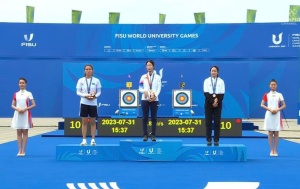 Our athlete CSC "Astana" Diana Tursunbek won a silver medal in archery in the individual competition