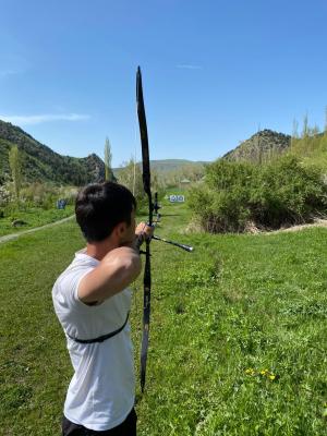 Athletes of the Center take part in an archery training camp