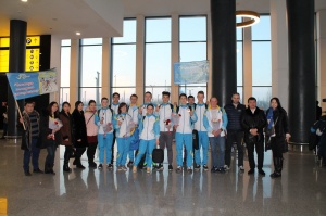 Meeting our athletes at the airport with the Asian Championship, which took place in Malaysia.