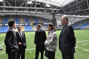 Galatasaray visiting the Saryarka cycling track and the Astana Arena stadium